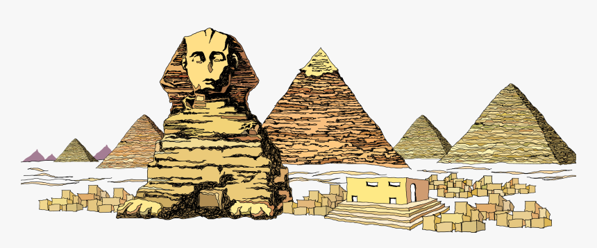 Great Sphinx Of Giza Great Pyramid Of Giza Egyptian - Pyramid Of Giza Clipart, HD Png Download, Free Download
