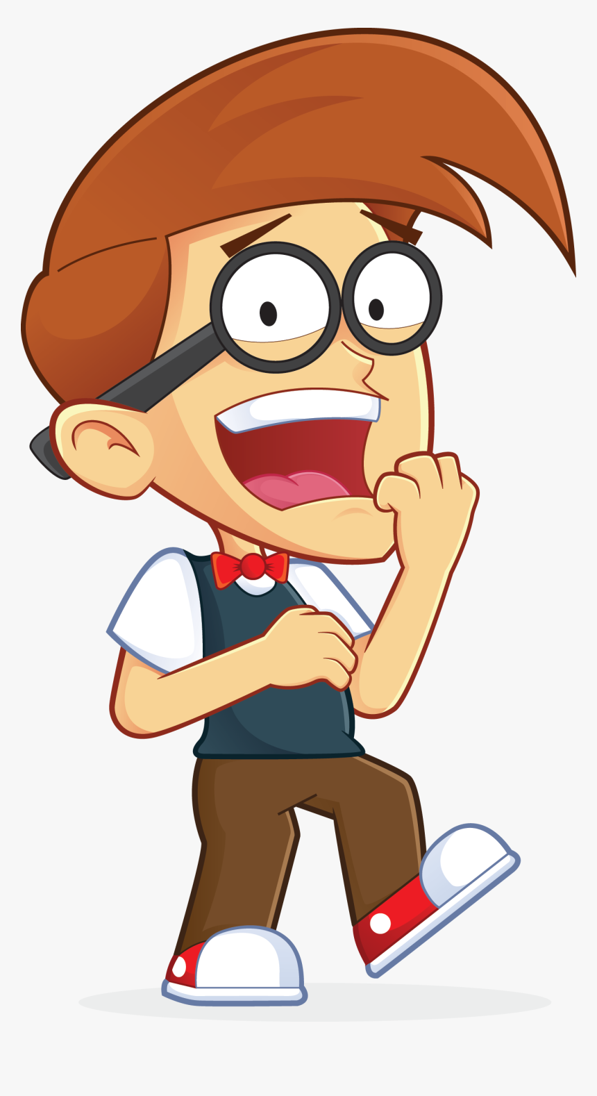 Shocking Clipart Boy - Clip Art Nerd, HD Png Download, Free Download