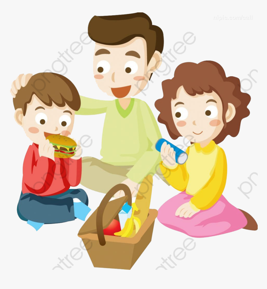 Picnic Cartoon Png , Transparent Cartoons - Family Picnic Cartoon Picnic Basket, Png Download, Free Download