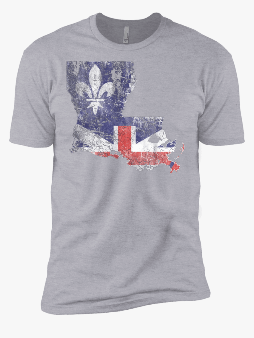 Vintage Baton Rouge Flag Louisiana Outline T-shirt - Next Level Tshirt, HD Png Download, Free Download