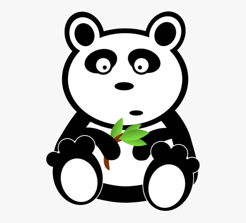 Sad Panda - Panda Clipart Black And White, HD Png Download, Free Download