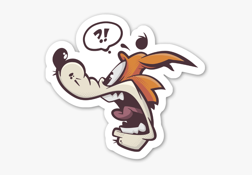 Shocked Coyote Sticker, HD Png Download, Free Download