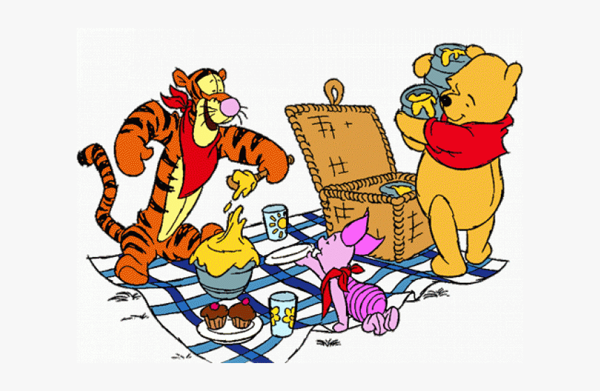Picnic Clipart Company Picnic - Winnie The Pooh Picnic Gif, HD Png Download, Free Download