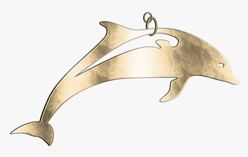 Dolphin Metal Gold Free Picture - Common Bottlenose Dolphin, HD Png Download, Free Download