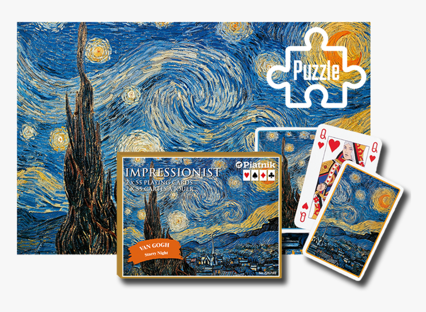 Van Gogh"s Starry Night Bundle- 1 Double Deck 1 1000 - Van Gogh Starry Night, HD Png Download, Free Download