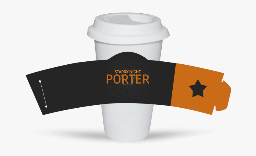 Starry Night Beer Cup Sleeve Template Preview - Cup Sleeve Template Psd, HD Png Download, Free Download