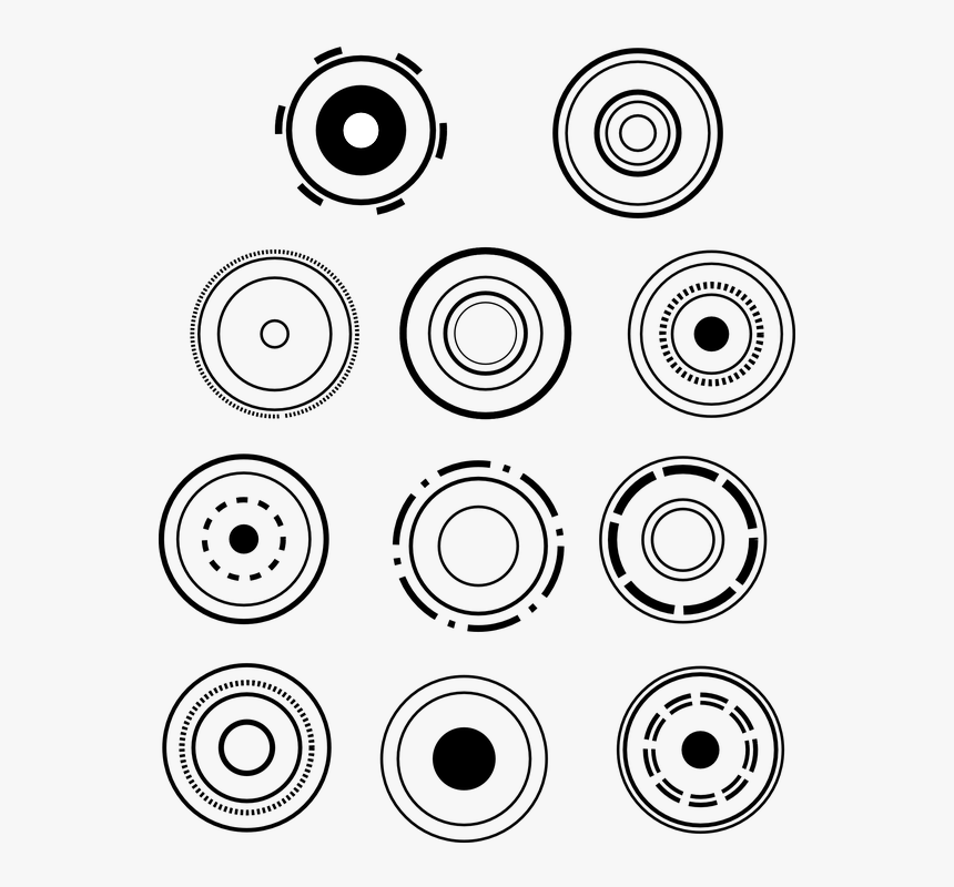 Circles, Concentric, Design - Design Tattoo Circle, HD Png Download, Free Download