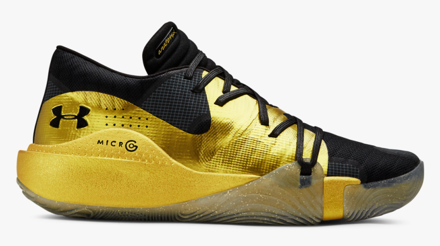 Gold And Black Under Armour Shoes, HD Png Download, Free Download