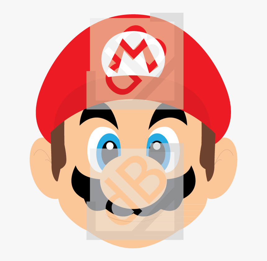 Taj Mahal Clipart Mario Bros - Mario Bros Face Vector, HD Png Download, Free Download