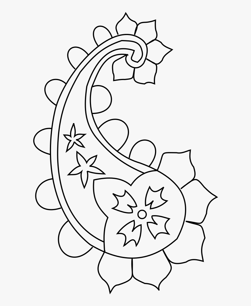 Paisley - Paisley Clipart Black And White Png, Transparent Png - kindpng