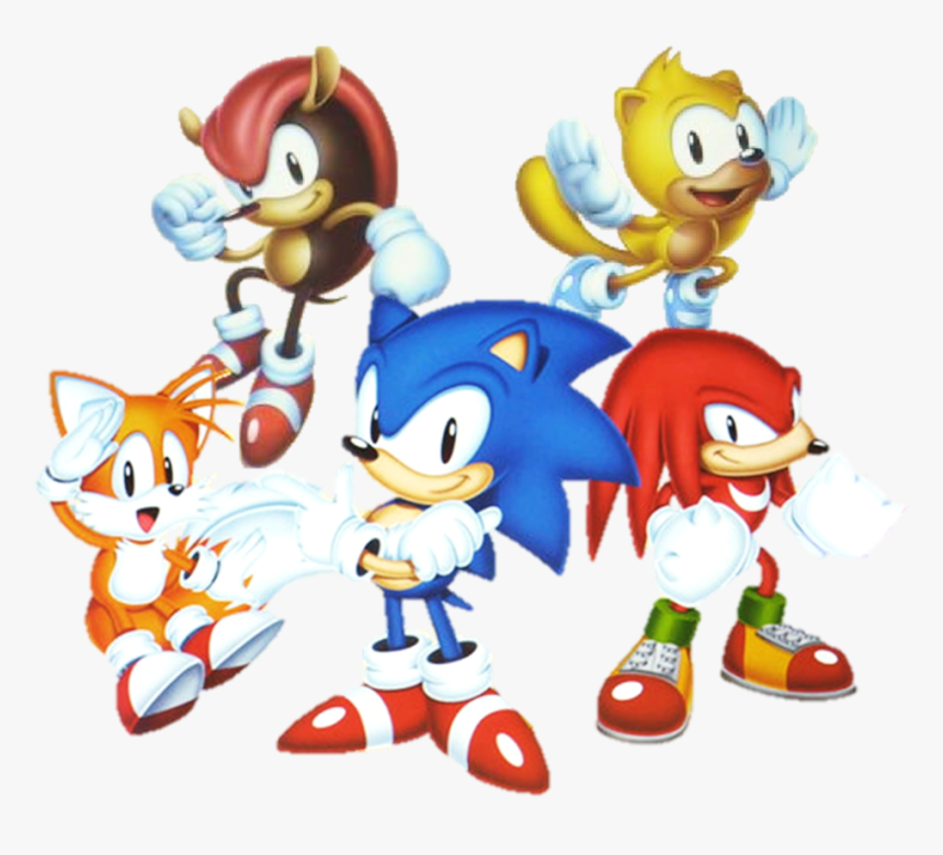 Sonic Mania Knuckles Png Jpg Library Stock - Sonic Mania Sonic Tails Knuckles Mighty Ray, Transparent Png, Free Download