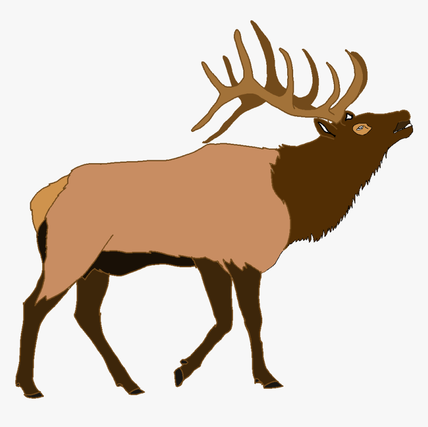 Elk Png Clipart - Printable Silhouette Of Elk, Transparent Png, Free Download