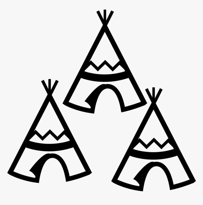 Simple Teepee Clip Art - Teepee Clipart Black And White, HD Png Download, Free Download