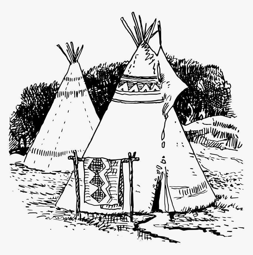 Tipi - Plains Native American Drawings, HD Png Download, Free Download