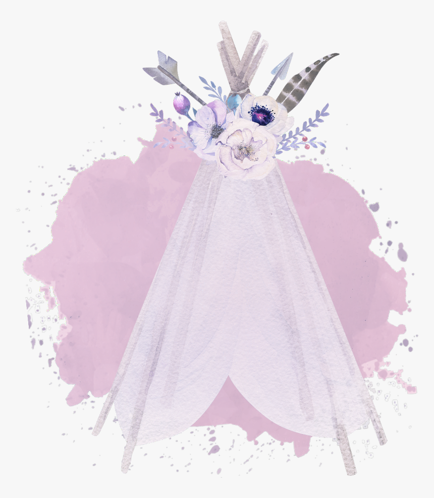 #boho #teepee #bohemian #hipster #watercolor #watercolour - Illustration, HD Png Download, Free Download