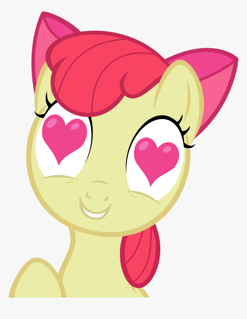 Heart, Heart Eyes, Pony, Safe, Simple Background, Solo, - Apple Bloom Heart Eyes, HD Png Download, Free Download