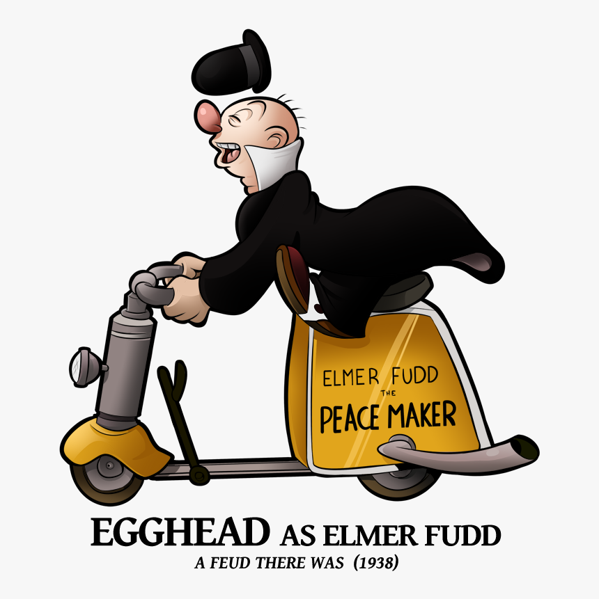 Egghead As Elmer Fudd By Boscoloandrea - Looney Tunes Egg Head Transparent, HD Png Download, Free Download