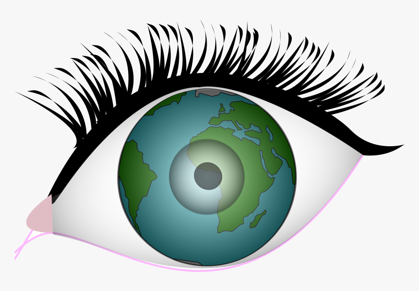 Eyes Of The Earth Clip Arts - Earth In A Eye Drawing, HD Png Download, Free Download