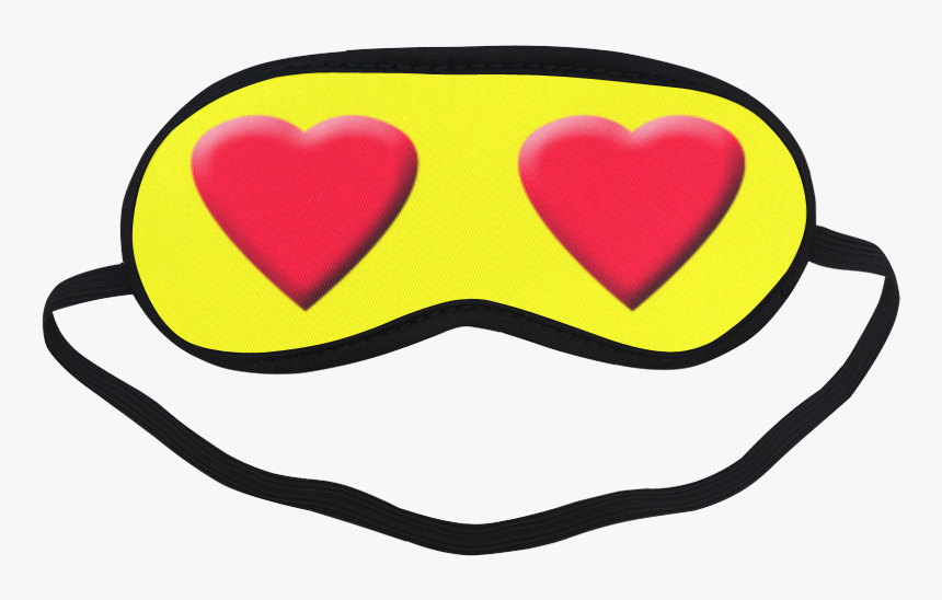 Emoticon Heart Eyes Sleeping Mask - Blindfold Drawing, HD Png Download, Free Download
