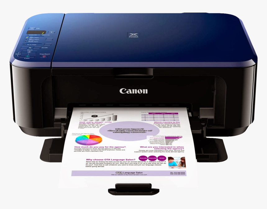 Canon Color Photo Printer Png Image - Printer Canon Pixma E510, Transparent Png, Free Download