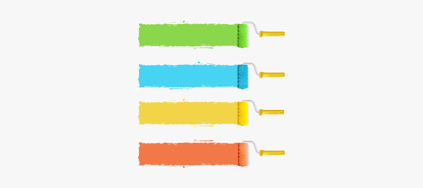 Paint Roller Color Painting - Paint Brush Png Text, Transparent Png, Free Download