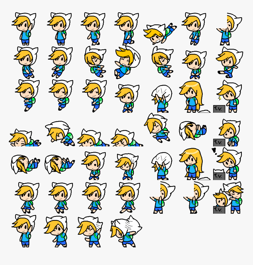 Adventure Time Finn Sprite, HD Png Download, Free Download