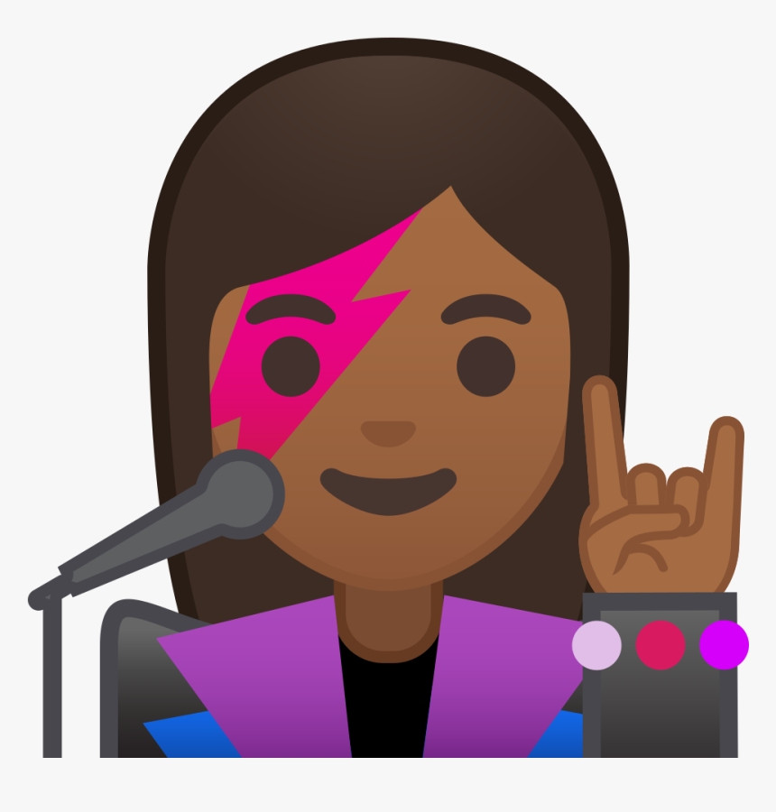 Woman Singer Medium Dark Skin Tone Icon - Emoji Singer, HD Png Download, Free Download