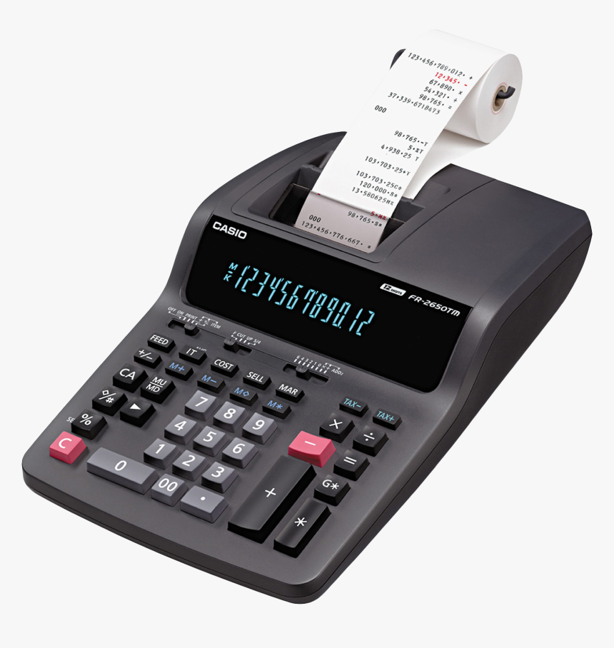 Casio Fr 2650tm 12 Digits Printing Calculator, HD Png Download, Free Download