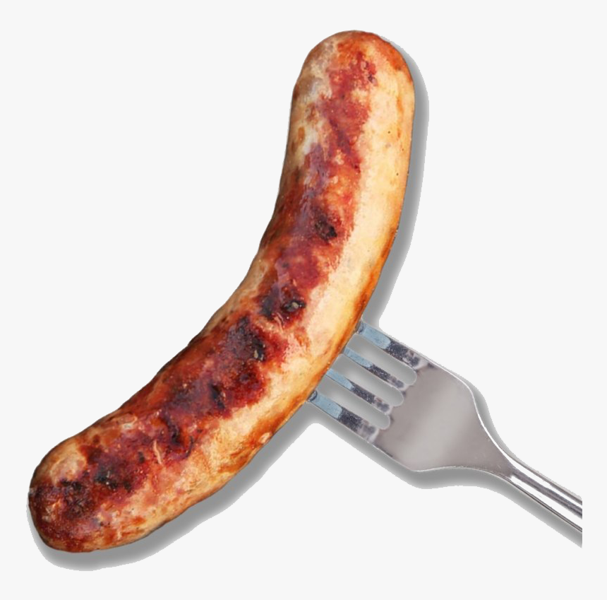 Transparent Sausage On Fork, HD Png Download, Free Download