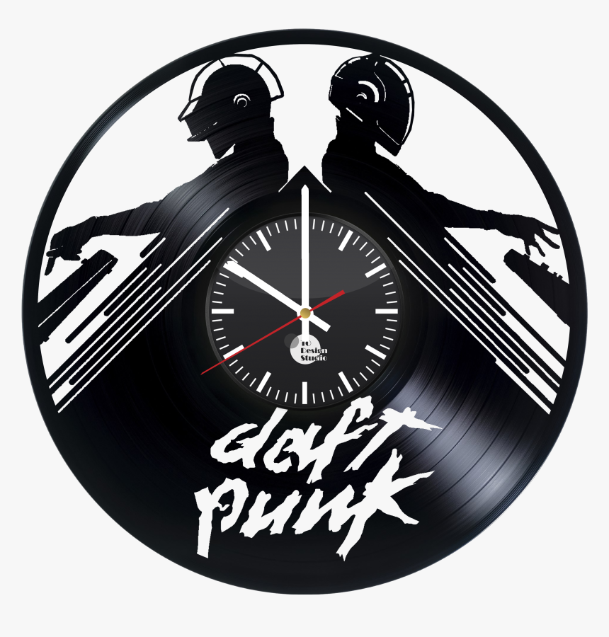 Daft Punk Handmade Vinyl Record Wall Clock Big - Daft Punk Aesthetic, HD Png Download, Free Download