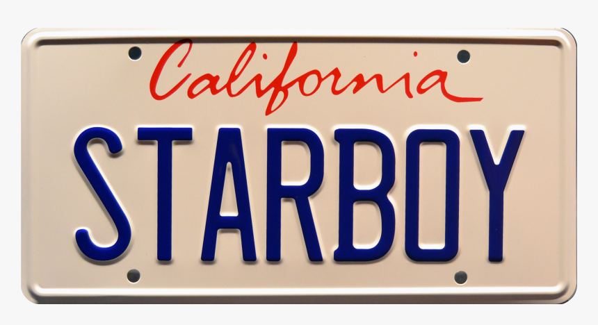 Starboy License Plate, HD Png Download, Free Download