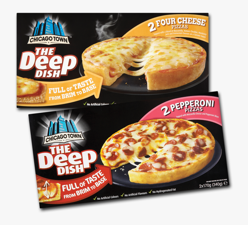 Chicago Town Deep Dish Pizza Range - Chicago Town Pepperoni Pizza, HD Png Download, Free Download