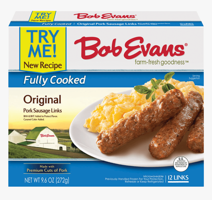 Bob Evans Fully Cooked Original Pork Sausage Links - Bob Evans Mashed Potatoes, HD Png Download, Free Download