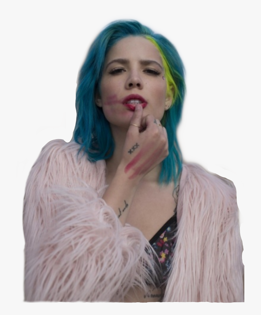 #halsey #2015 #badlands - Halsey Blue Hair Photoshoot, HD Png Download, Free Download