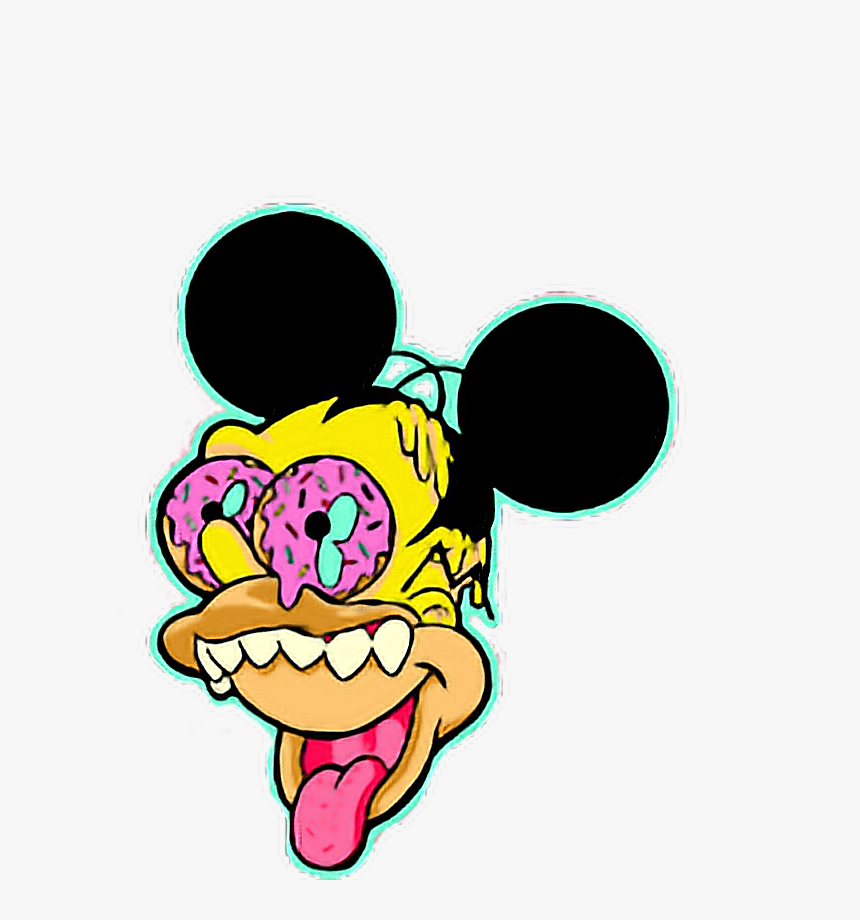 Mickey Mouse Trippy Drawing Clipart , Png Download - Trippy Mickey Mouse Drawings, Transparent Png, Free Download