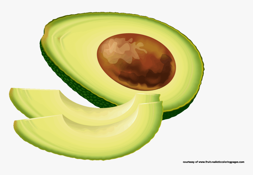 Great Fruit Free - Avocado Slices Clipart, HD Png Download, Free Download