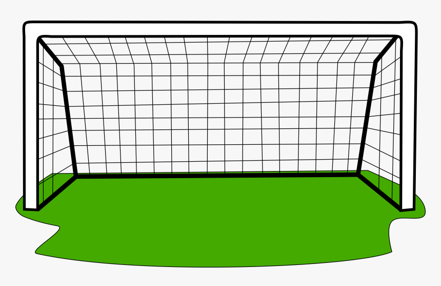 Goal With Grass Big Soccer Goal Post Clipart, HD Png Download kindpng