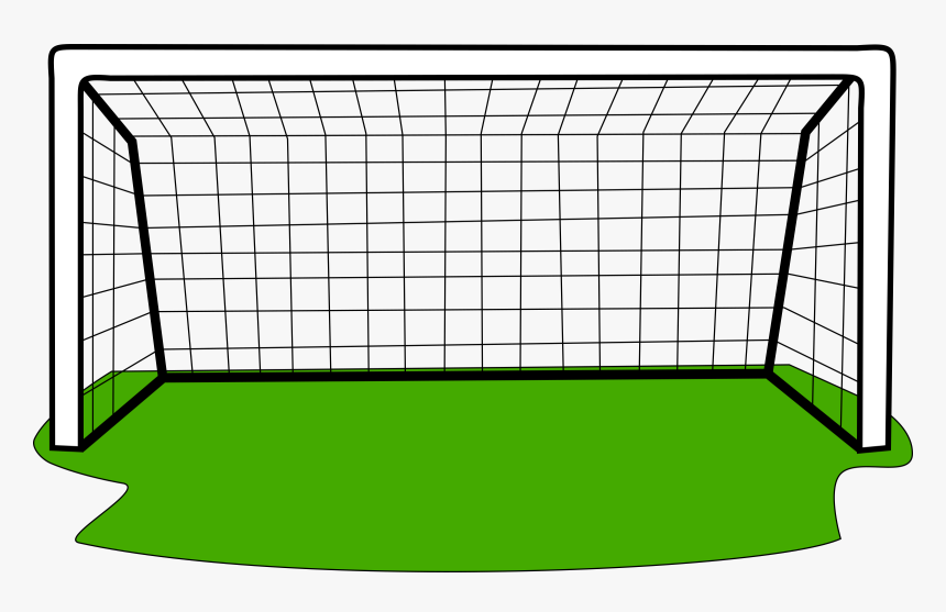 Goal With Grass Big - Soccer Goal Post Clipart, HD Png Download, Free Download