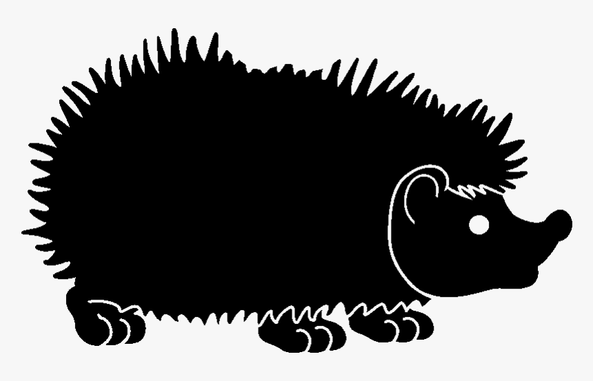 hedgehog illustration black and white