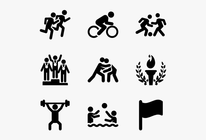Olympics Games Athletes - Olympic Games Icons Png, Transparent Png, Free Download
