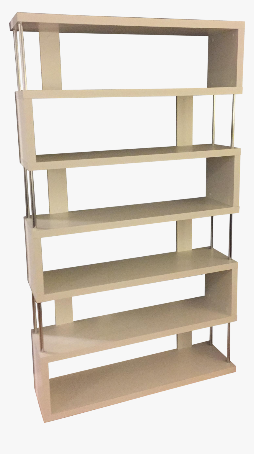 Modern Wood & Chromed Steel Bookcase On Chairish - Shelf, HD Png Download, Free Download