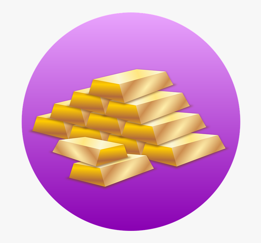 Gold, Gold Bar, Money, Wealth, Finance, Bullion, Golden - Lilac, HD Png Download, Free Download