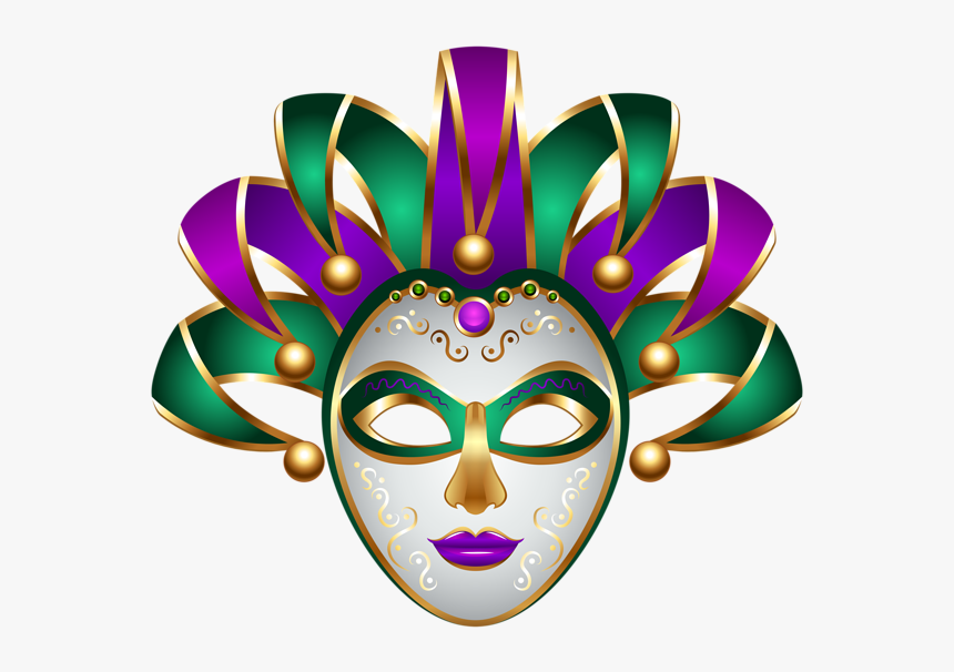 Green Purple Carnival Transparent - Mardi Gras Transparent Background, HD Png Download, Free Download