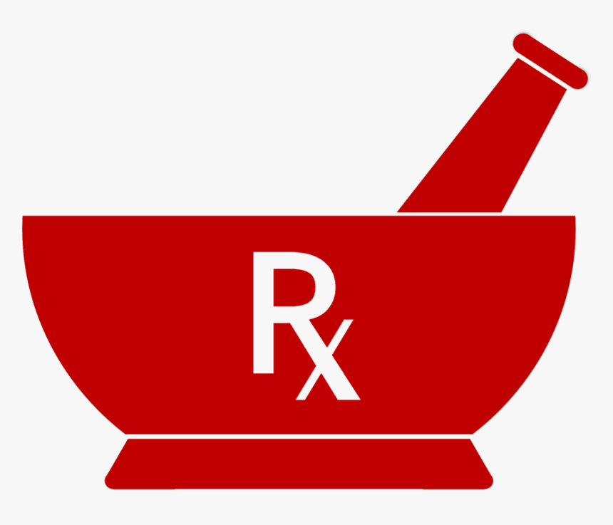 Red Mortar And Pestle Rx - Mortar And Pestle Rx, HD Png Download, Free Download