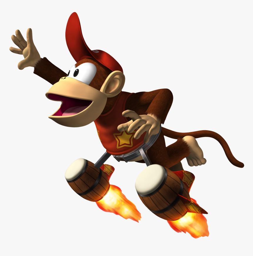 Wii Donkey Kong Barrel Blast Diddy Kong, HD Png Download, Free Download