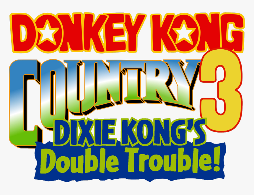 Donkey Kong Country 3 Logo - Donkey Kong Country 3 Dixie Kong's Double Trouble Logo, HD Png Download, Free Download