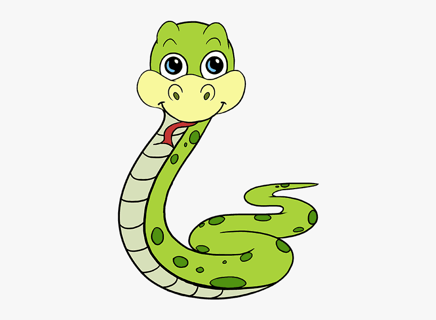 Snake Png Cartoon - Cartoon Snake Drawing, Transparent Png, Free Download