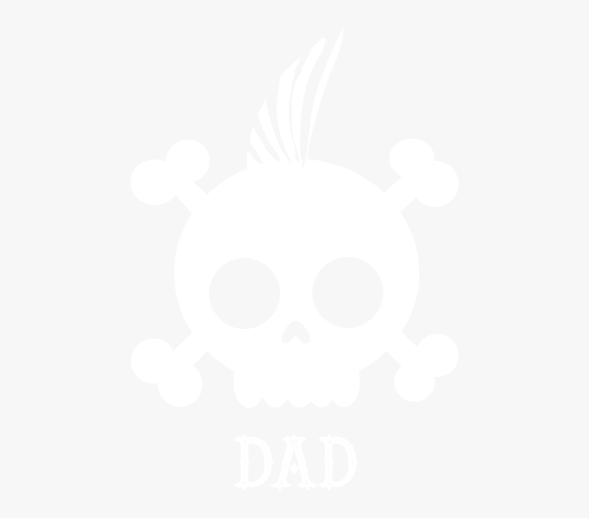 Dad White Skull Mohawk - Illustration, HD Png Download, Free Download