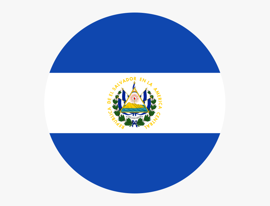 Bandera El Salvador Png - El Salvador Flag Round, Transparent Png, Free Download