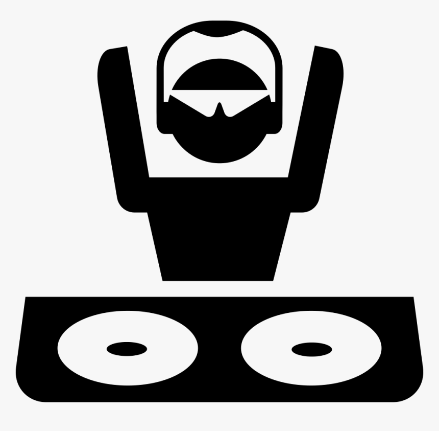 Disc Jockey With Shades And Headphones At - Dj Booth Clipart, HD Png Download, Free Download